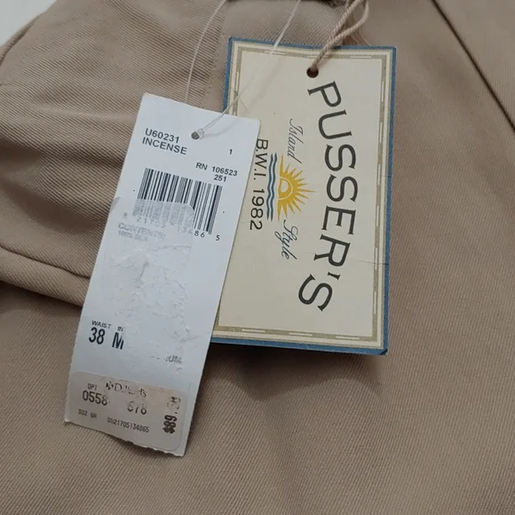 Pusser's Men's 100% Silk Trousers NWT - Picture 3 of 9